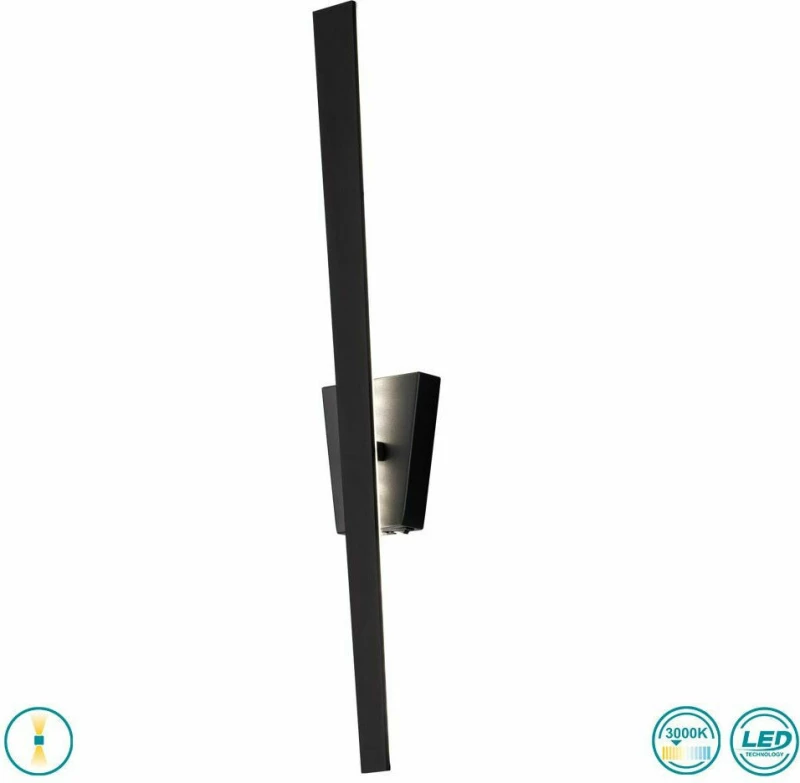 Trio Lighting Zita Φωτιστικό Τοίχου Μαύρο