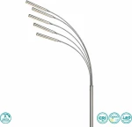 Trio Lighting Reed Φωτιστικό Δαπέδου Ασημί με Ύψος 195.5cm Νίκελ Ματ