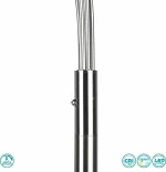 Trio Lighting Reed Φωτιστικό Δαπέδου Ασημί με Ύψος 195.5cm Νίκελ Ματ