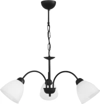Heronia LAB/3L OVO BL-WH Κρεμαστό Φωτιστικό Κλασικό Τρίφωτο Μαύρο