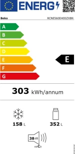 Beko RCNE560E40DZXBN Ψυγειοκαταψύκτης NoFrost Inox