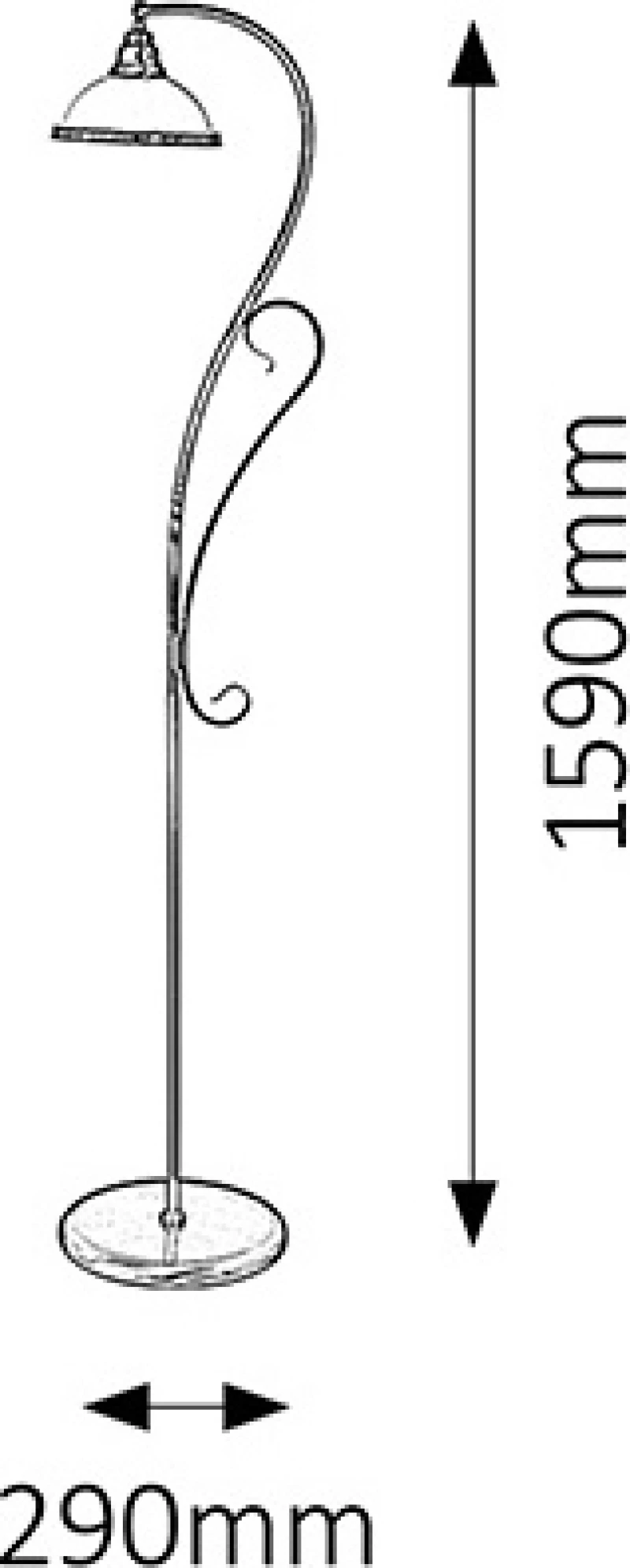 Rabalux Elisett Φωτιστικό Δαπέδου Λευκό με Ύψος 159cm