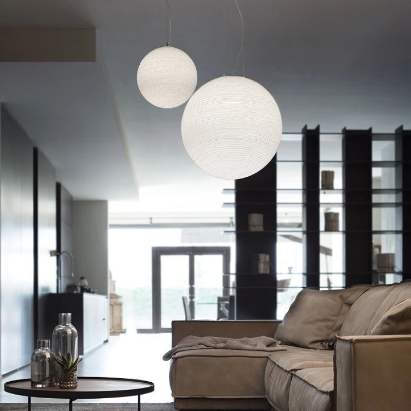 Ideal Lux Mapa Riga SP1 Κρεμαστό Φωτιστικό Μοντέρνο Μονόφωτο Λευκό