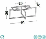 Sole Luce Saucer Πλαφονιέρα Οροφής Μαύρη από Μέταλλο LED 3000K