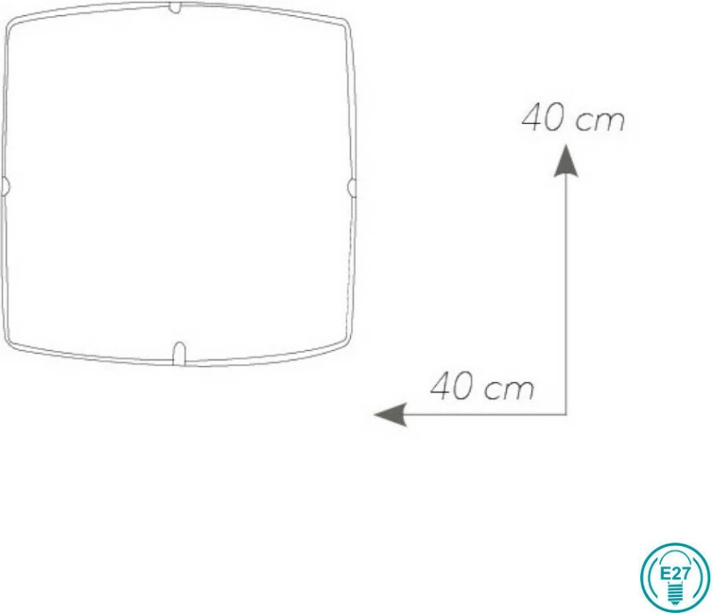 Fan Europe Concept-PL40 Πλαφονιέρα Οροφής Λευκή από Γυαλί