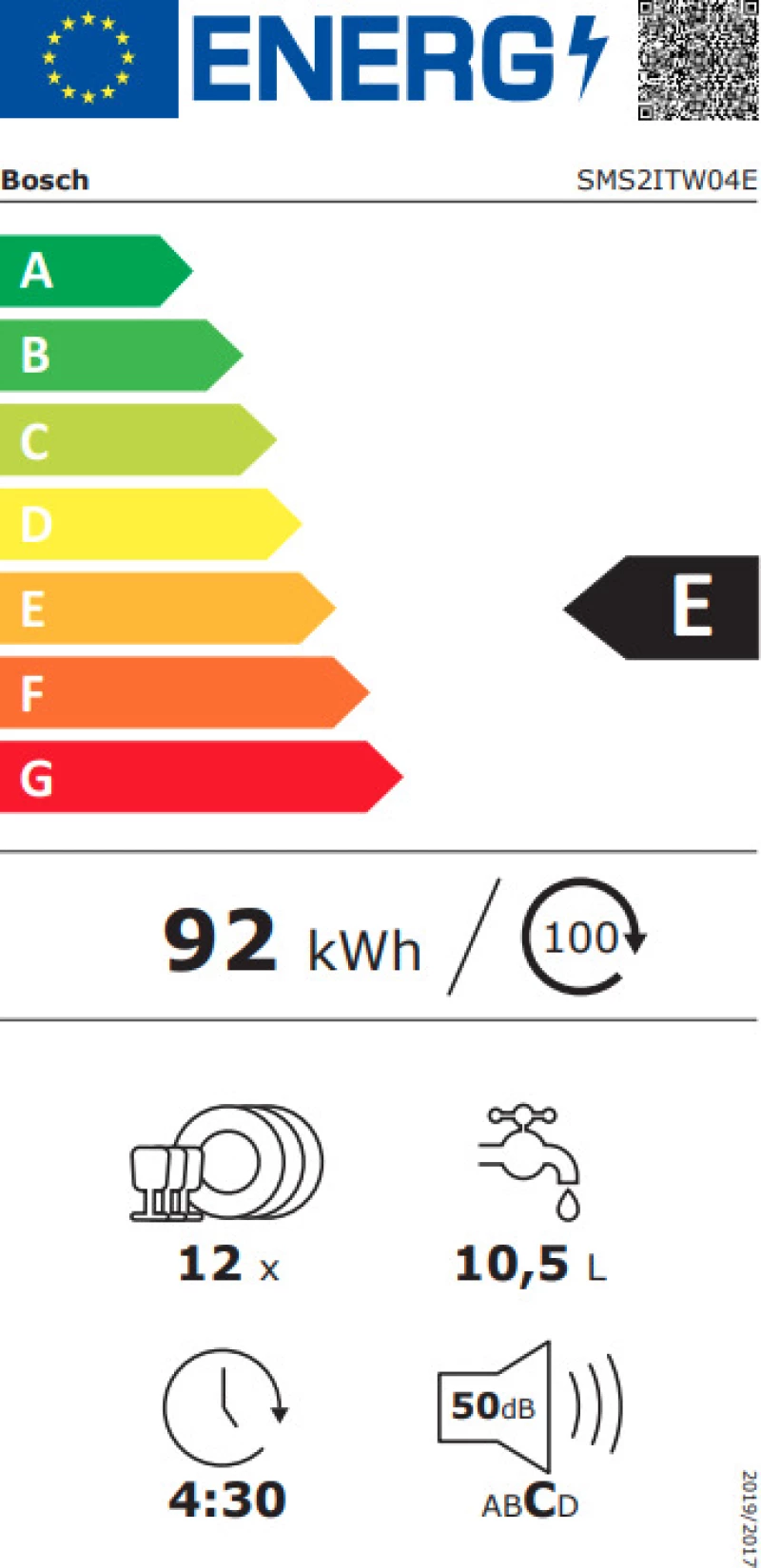 Bosch SMS2ITW04E Πλυντήριο Πιάτων Ελεύθερο