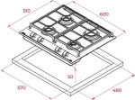 Teka GZC 64300 Ceramic Glass Αυτόνομη Εστία Αερίου 60cm