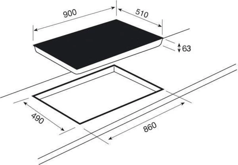 Teka TR 951 Αυτόνομη Κεραμική Εστία 90cm
