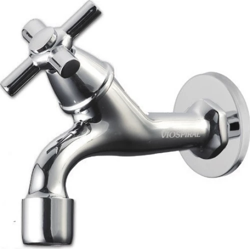 Viospiral Κάνουλα 1/2" Χρωμέ Μισόστροφη με Ροζέτα 39-2620