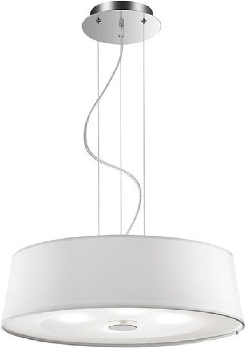 Ideal Lux Hilton SP6 Round Κρεμαστό Φωτιστικό Μοντέρνο Πολύφωτο Λευκό