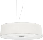 Ideal Lux Hilton SP6 Round Κρεμαστό Φωτιστικό Μοντέρνο Πολύφωτο Λευκό