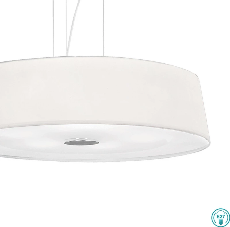 Ideal Lux Hilton SP6 Round Κρεμαστό Φωτιστικό Μοντέρνο Πολύφωτο Λευκό