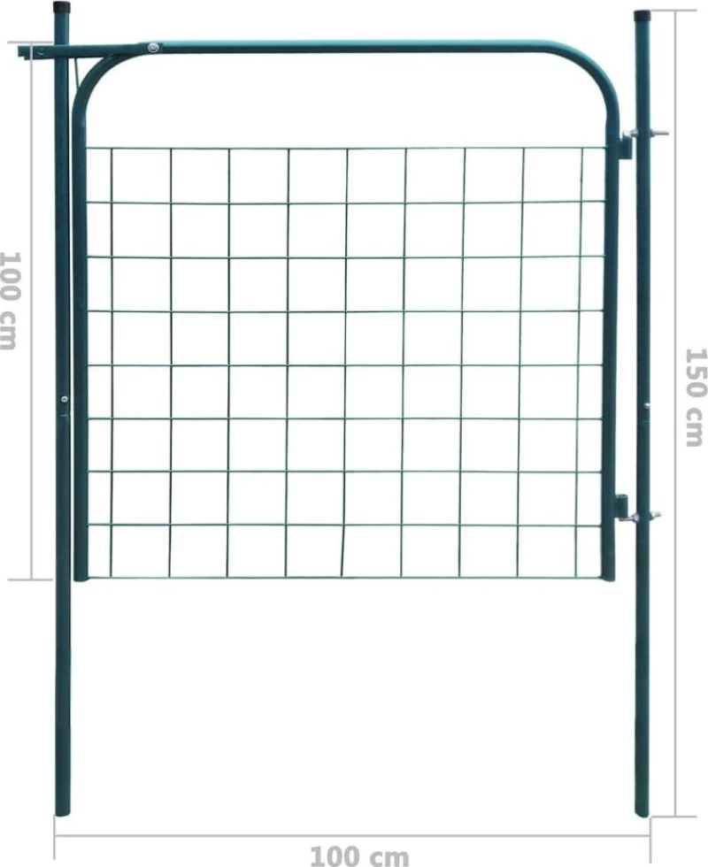 vidaXL Πόρτα Περίφραξης Κήπου Πράσινη 100x100cm 142292
