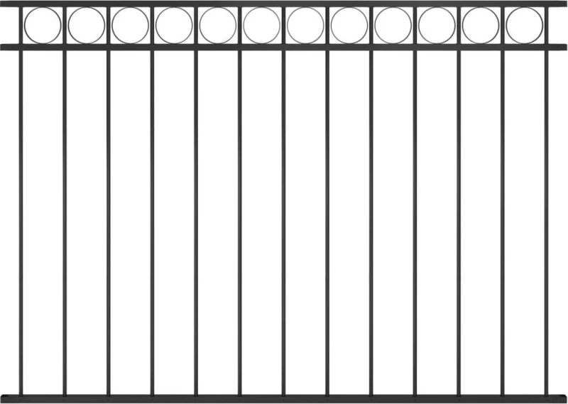 vidaXL Πάνελ Περίφραξης Μαύρο 1,7 x 1,2 μ. x 146318