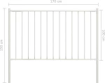 vidaXL Πάνελ Περίφραξης Λευκό 100x170cm 145216