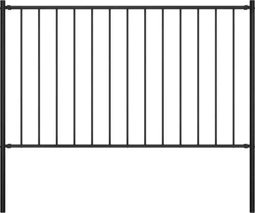 vidaXL Πάνελ Περίφραξης Μαύρο 100x170cm 145210
