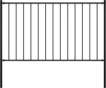 vidaXL Πάνελ Περίφραξης Μαύρο 100x170cm 145210