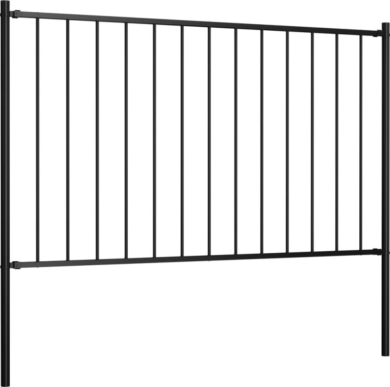 vidaXL Πάνελ Περίφραξης Μαύρο 100x170cm 145210