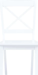 vidaXL Σετ Τραπεζαρίας 5 Τεμαχίων Λευκό Μασίφ Ξύλο Καουτσουκόδεντρου