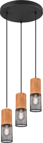 Trio Lighting Κρεμαστό Φωτιστικό Μοντέρνο Τρίφωτο Καφέ