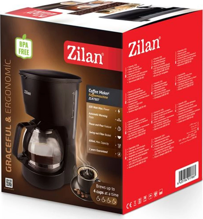 Zilan ZLN7887 Καφετιέρα Φίλτρου 600W Black