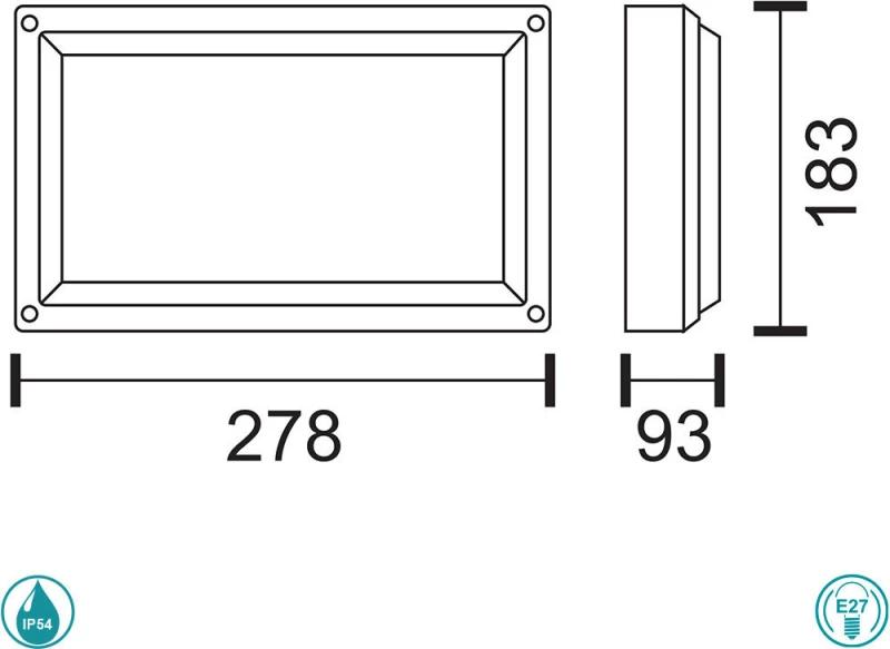 Spot Light Επιτοίχιο Εξωτερικό Φωτιστικό 7433