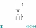 Ideal Lux Apollo Επιτοίχιο Εξωτερικό Φωτιστικό 137407
