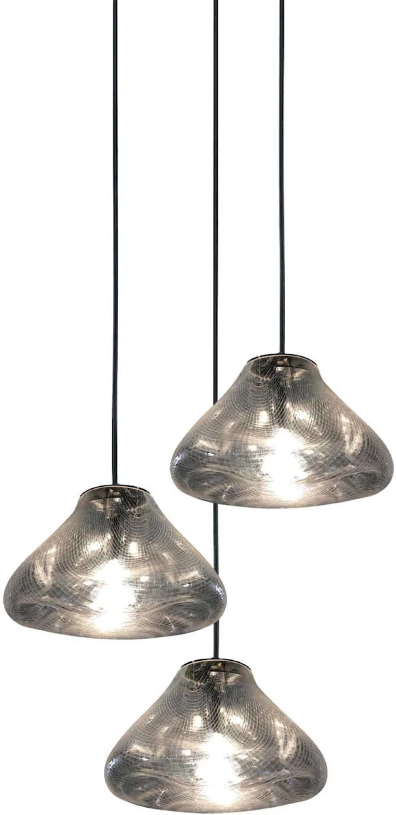Home Lighting Κρεμαστό Φωτιστικό Μοντέρνο Τρίφωτο Γκρι