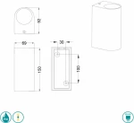 Trio Lighting Roya Επιτοίχιο Εξωτερικό Φωτιστικό 204260242
