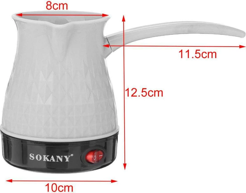 Ηλεκτρικό μπρίκι - καφετιέρα λευκό Sokany SK-219