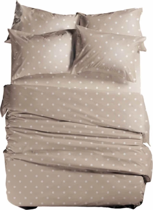 Nef-Nef Σεντόνι Μονό 170x270 Basic Dots Beige