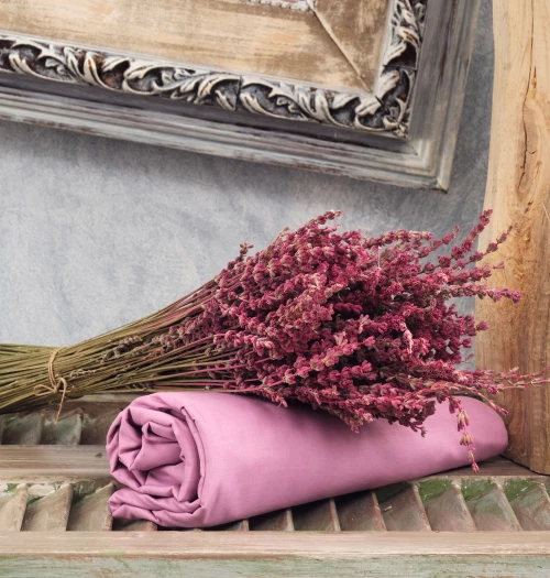 Σεντόνια Μονόχρωμα Angel Touch Cokitex Λιλά Ημίδιπλο Λάστιχο (120Χ200+25)