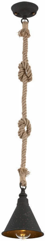 Elmark Rope Κρεμαστό Φωτιστικό Μοντέρνο Μονόφωτο Μαύρο