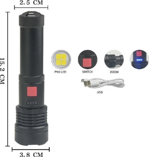 Επαναφορτιζόμενος φακός - X72-P90 - 572902