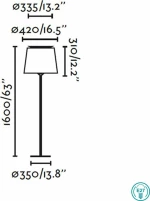 Faro Barcelona Savoy Φωτιστικό Δαπέδου Πράσινο με Ύψος 160cm
