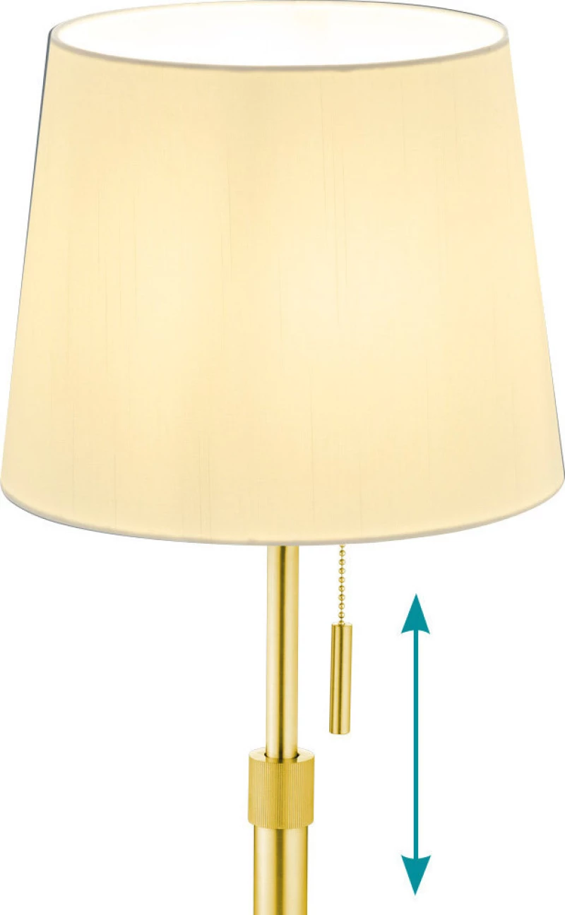 Trio Lighting Lyon Πορτατίφ με Μπεζ Καπέλο και Χρυσή Βάση