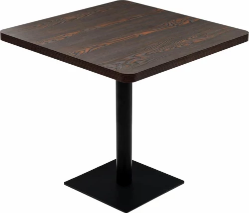 Τραπέζι Bistro Τετράγωνο Σκούρο Σταχτί 80x80x75 εκ. MDF/Ατσάλι