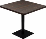 Τραπέζι Bistro Τετράγωνο Σκούρο Σταχτί 80x80x75 εκ. MDF/Ατσάλι