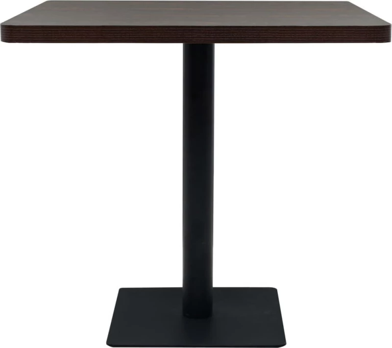 Τραπέζι Bistro Τετράγωνο Σκούρο Σταχτί 80x80x75 εκ. MDF/Ατσάλι