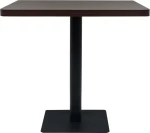 Τραπέζι Bistro Τετράγωνο Σκούρο Σταχτί 80x80x75 εκ. MDF/Ατσάλι