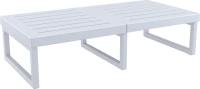 Mykonos Τραπεζακι Ασημι Pp 130X65X33Cm 20.0433