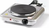 Osio Ohp-2418 Μονή Ηλεκτρική Εστία Inox 18.5 Cm Με Θερμοστάτη 1500W