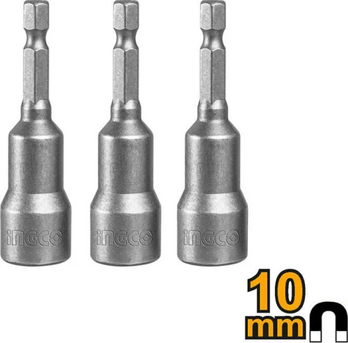Ingco Σετ Μαγνητικά Καρυδάκια 10mm AMN1031 3τμχ