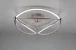 Trio Lighting Charivari Πλαφονιέρα Οροφής Ασημί από Μέταλλο Νίκελ Ματ