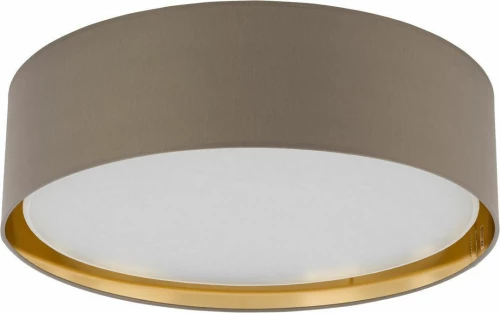 TK Lighting Χρυσή Πλαφονιέρα Οροφής Χρυσή από Ύφασμα