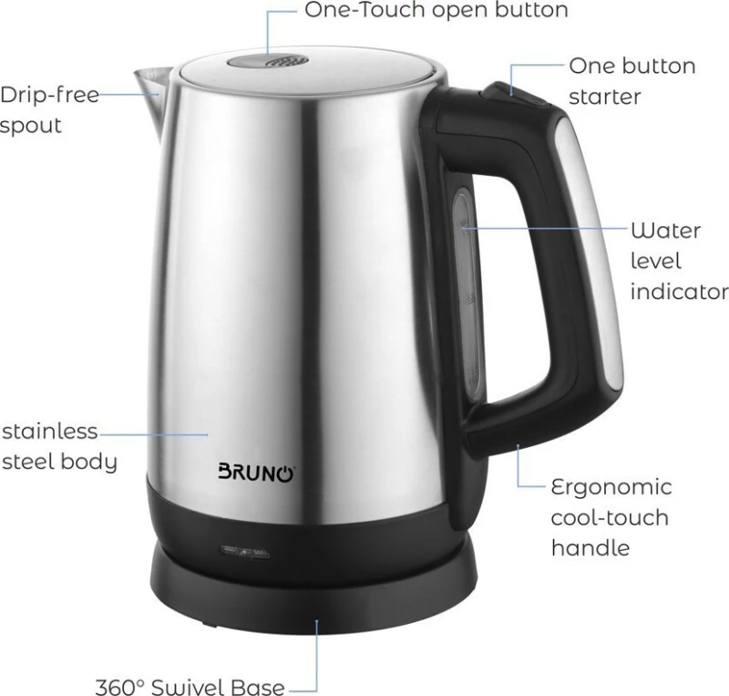 Bruno BRN-0030 Βραστήρας 1.7lt 2200W
