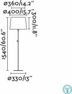 Faro Barcelona Samba Φωτιστικό Δαπέδου Πράσινο με Ύψος 154cm