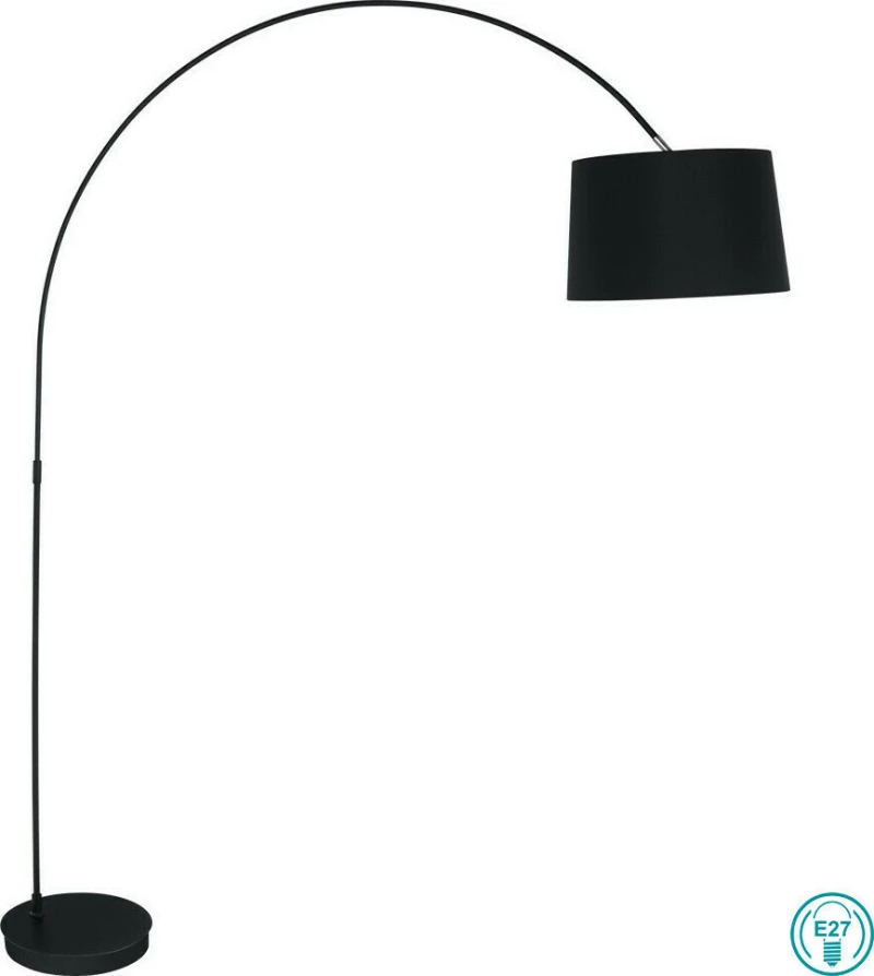 Fan Europe Φωτιστικό Δαπέδου Μαύρο με Ύψος 205cm E27