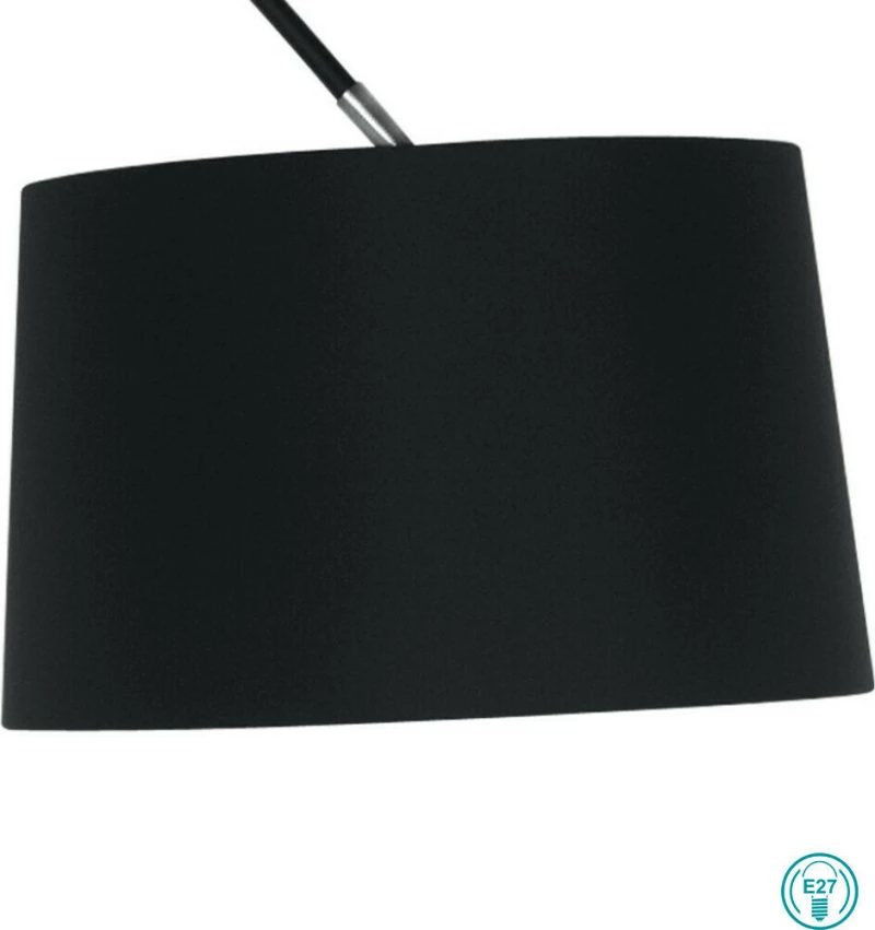 Fan Europe Φωτιστικό Δαπέδου Μαύρο με Ύψος 205cm E27