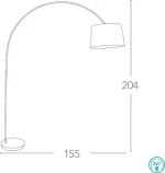 Fan Europe Φωτιστικό Δαπέδου Μαύρο με Ύψος 205cm E27